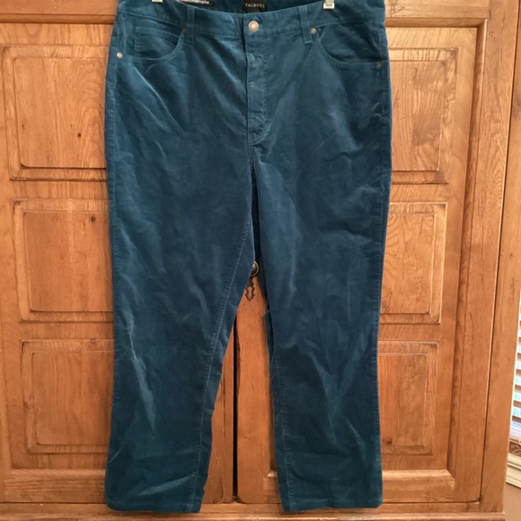 Talbots Pants - Talbots. Corduroy straight leg pant. Size 14. Deep ocean blue teal.